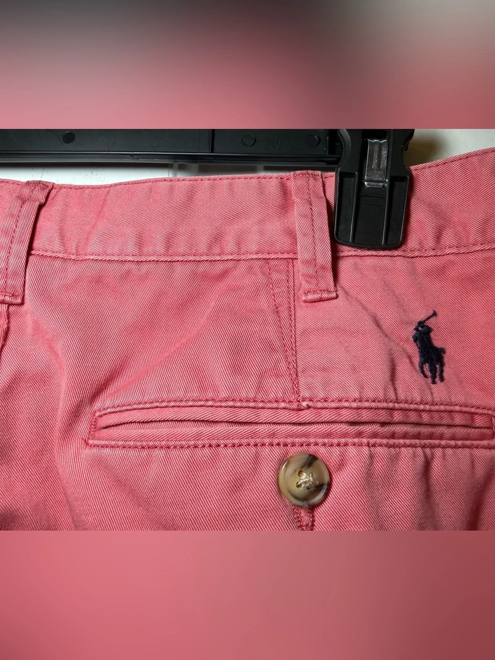 Polo Ralph Lauren Men’s Relaxed Fit Salmon Pink Chino Shorts Sz 32 Preppy Summer
